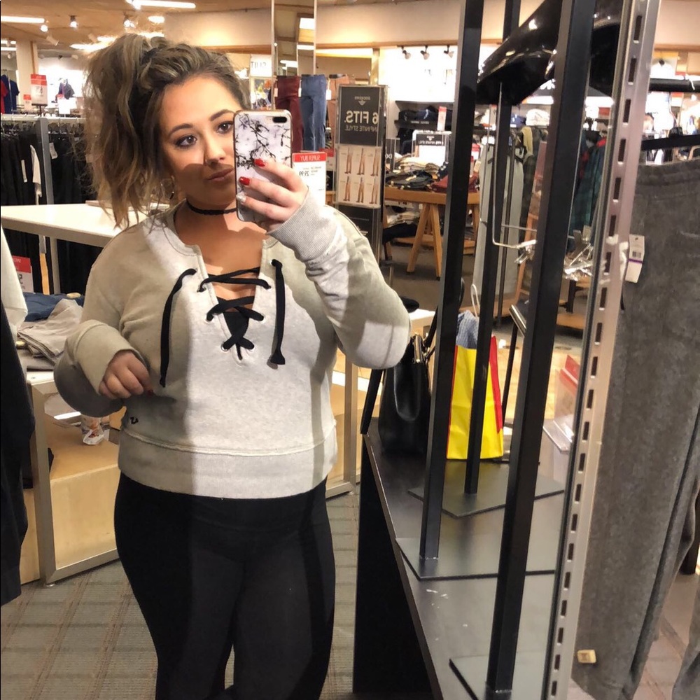 True religion grey sweater